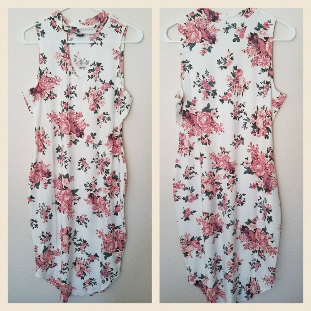 Floral Keyhole Bodycon Dress